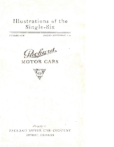 1921 Packard Single Six Illustrations Booklet