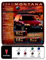 2002 Pontiac Montana Spec Sheet