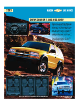 2003 Chevrolet Blazer Spec Sheet