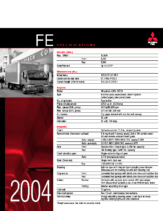2004 Mitsubishi Fuso FE Specs