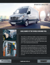 2010 Freightliner Sprinter Cargo Van Data Sheet