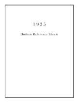 1935 Hudson Reference Sheets