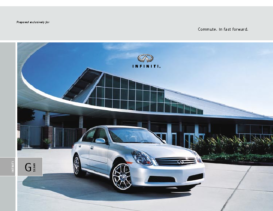 2005 Infiniti G Sedan Spec Sheet