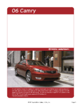 2006 Toyota Camry Specs