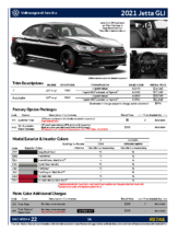 2021 VW Jetta Order Guide