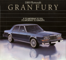 1989 Plymouth Gran Fury Data Sheet